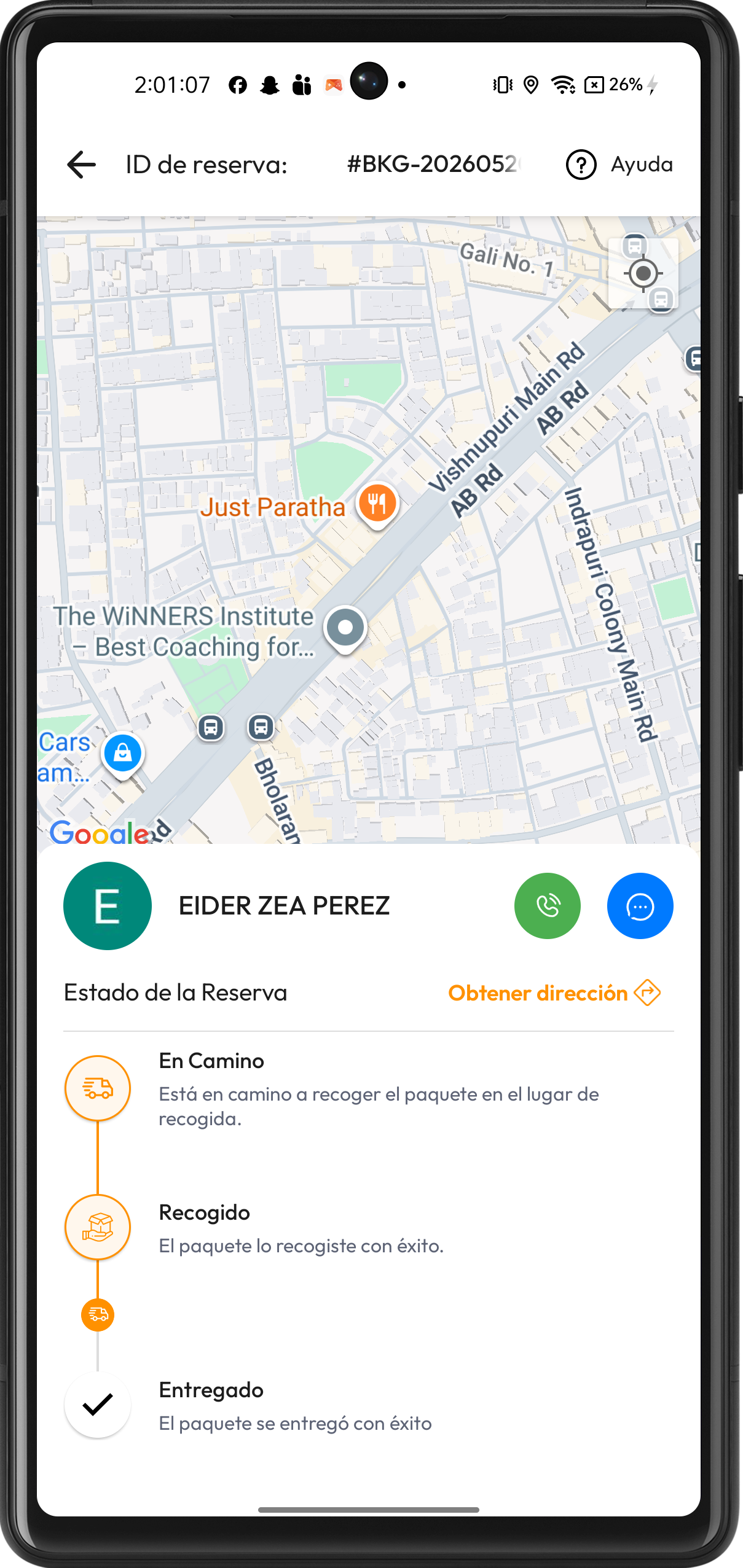 Delivery Status Timeline