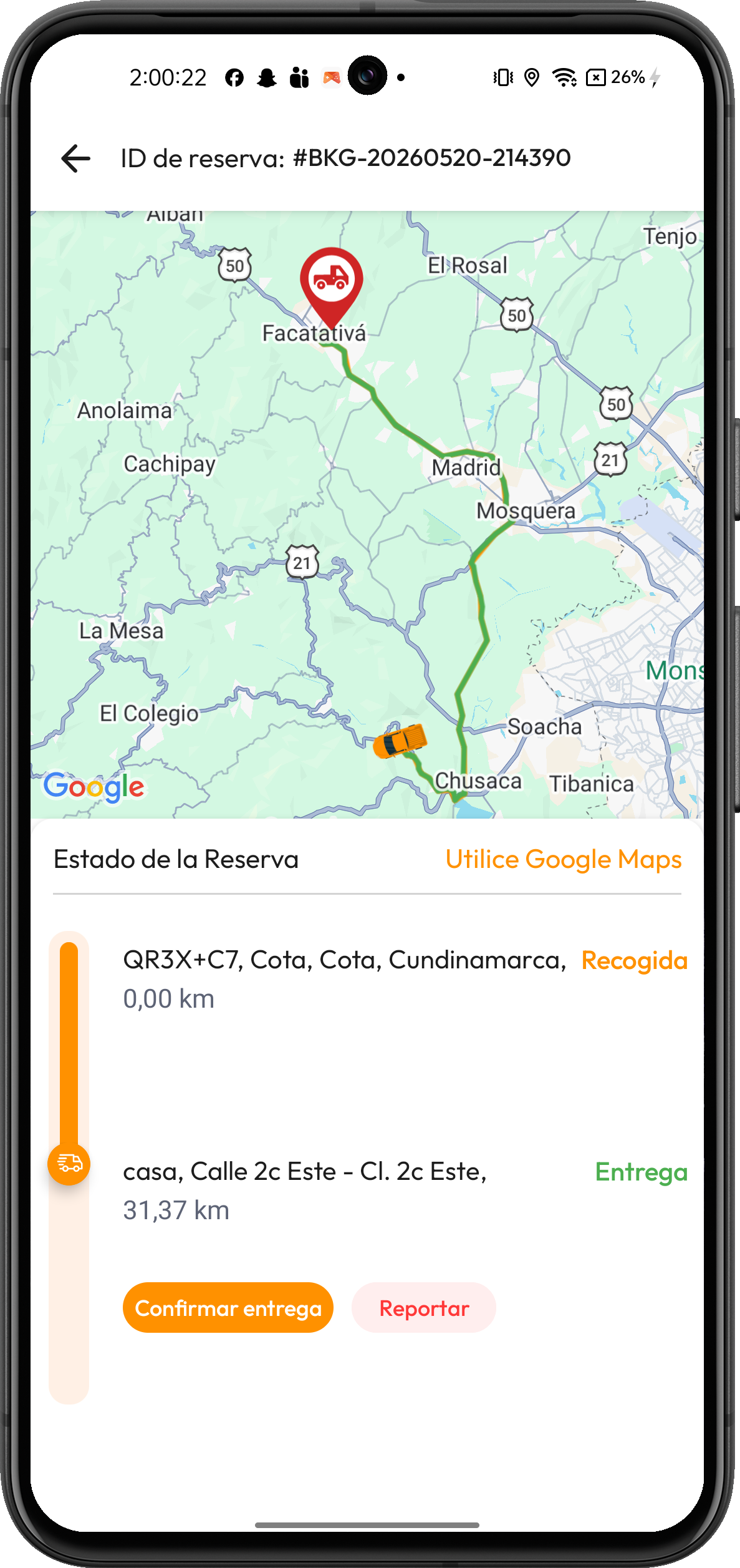Live Delivery Tracking